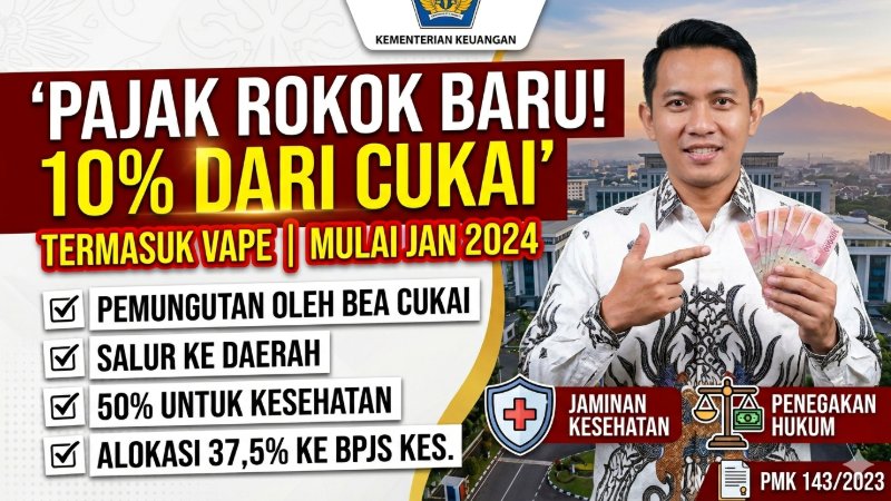 PMK 143 Tahun 2023 | Tata Cara Pemungutan, Pemotongan, dan Penyetoran Pajak Rokok
